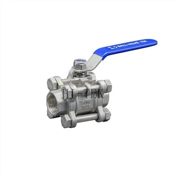 3PC Sħiħ Port Stainless Steel Ball Valve