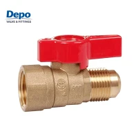 600 PSI Female-Valv tal-Ball tal-Gass tar-Ram Raġel Daqs Standard Valv tal-gass bil-kamin b'żewġ biċċiet għal Pipeline tal-Gass