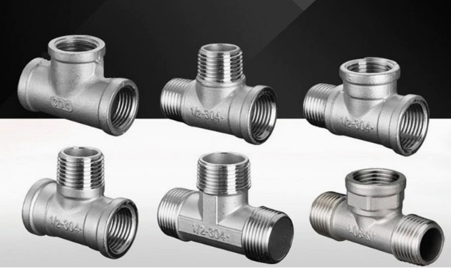 Stainless Steel Tee Connector Female Jew Male
